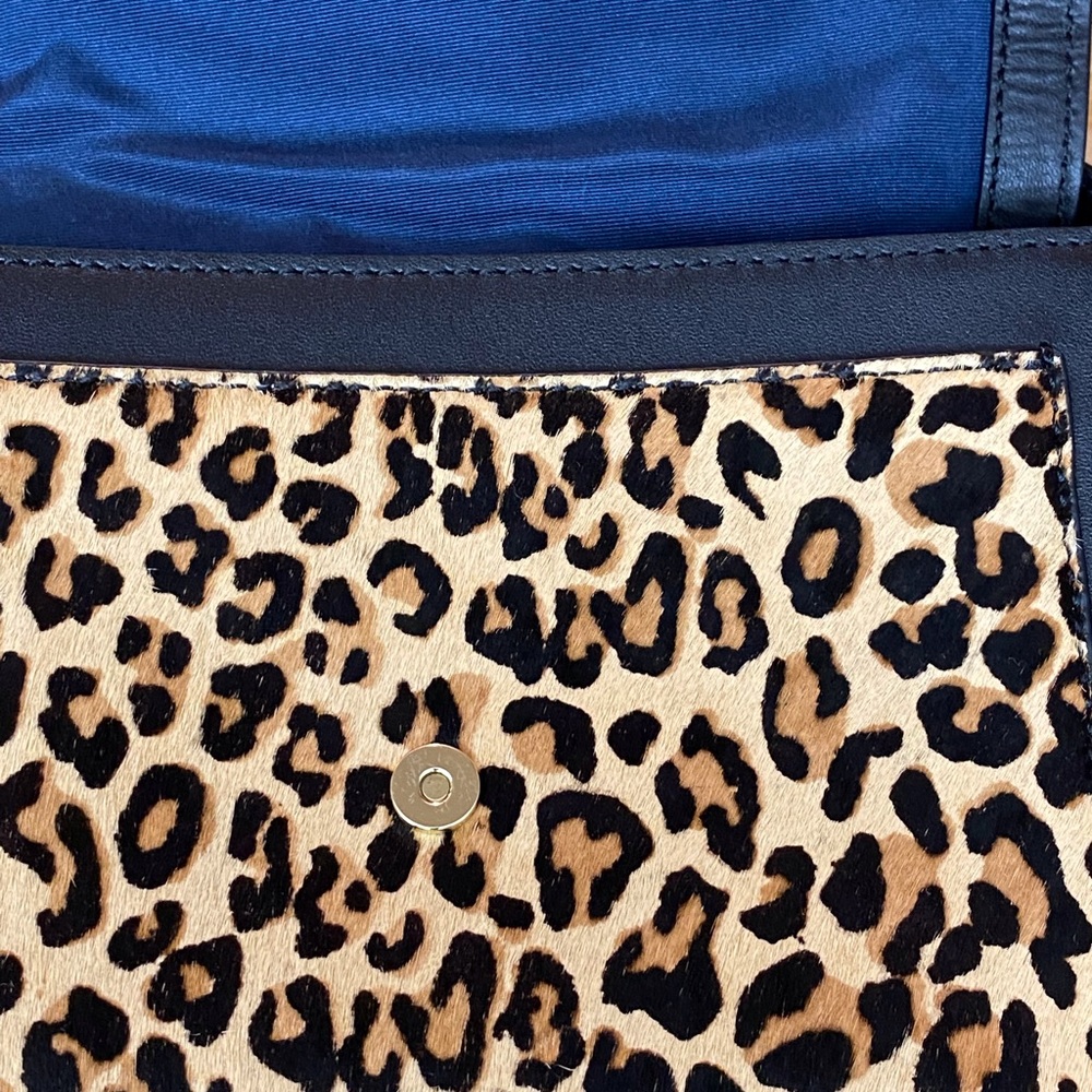 Cole Haan Leopard Print Shoulder Bag Purse - Picture 6 of 7